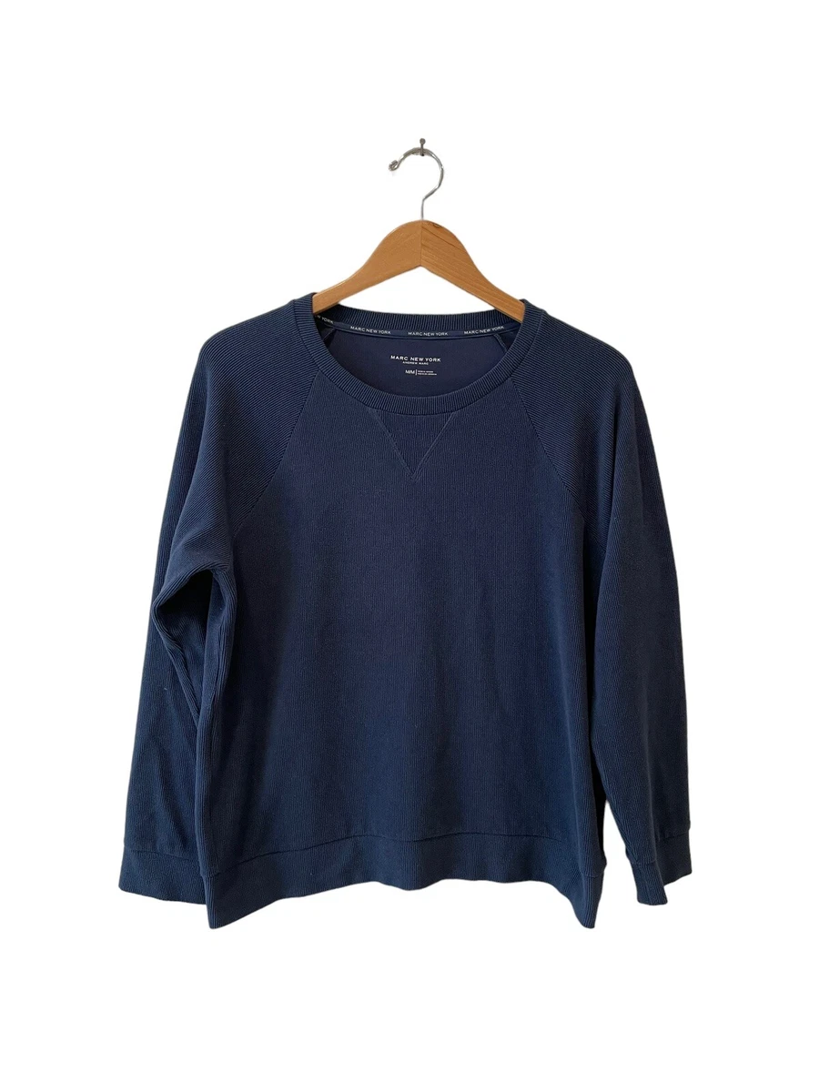 Marc New York Andrew Marc Sweater Blue Sweatshirt Men s SZ Small Good Condion
