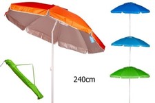 x Ombrellone Mare Protezione Con Snodo 240cm Colorato Spiaggia Vacanze Sole bal