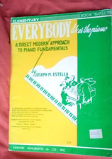 BC1 S/H SHEET MUSIC BOOKLET EVERBODY LIKES THE PIANO BOOK THREE 48 PAGES