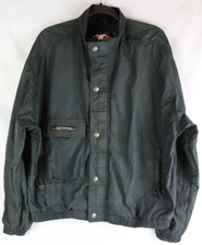 Harley Davidson Motorcycles Vintage Made in USA Nylon Mens Zip Jacket XL