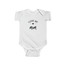 Infant Fine Jersey Bodysuit, I LOVE MON