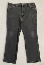 VTG Wrangler Mens 40x30 Black Cowboy Cut Mid Rise Zip Fly Denim Jeans USA Made