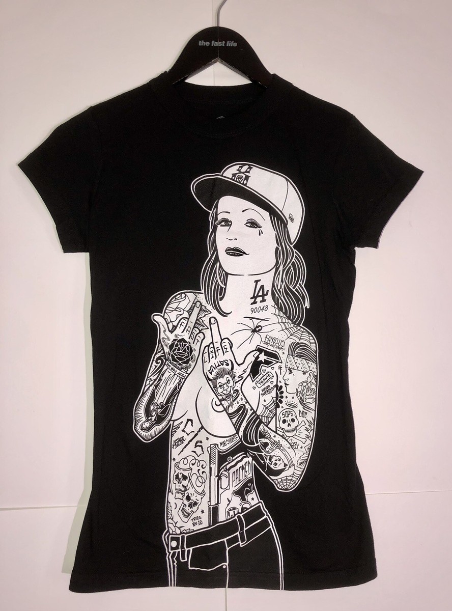 RARE Famous Stars And Straps Rebel 8 Shirt Woman Medium NEW Travis