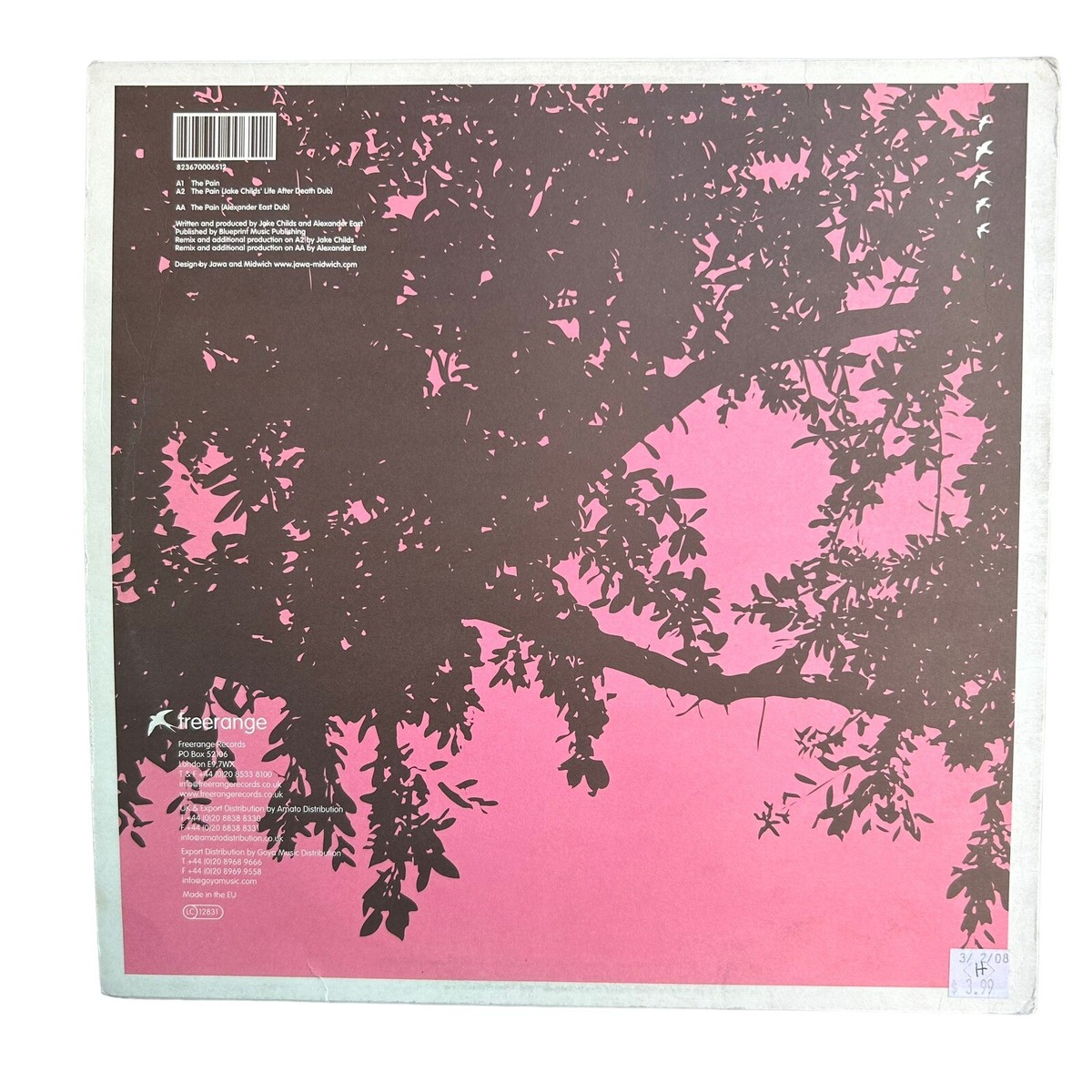 Jake Childs - The Pain (VG+) freerange FR068 Deep House