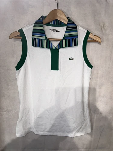 Ladies Lacoste Golf Tennis Sport Sleevless Polo. New Tagged Size 38