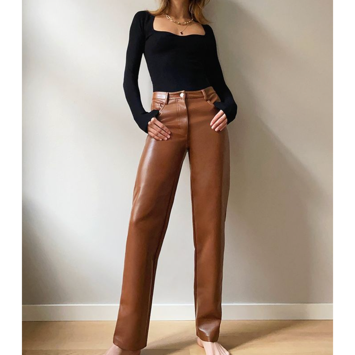 WILFRED x ARITZIA The Melina Pant High Waisted Vegan Leather