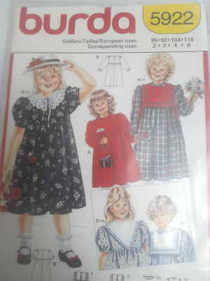 Dress Modest Country 2 3 4 6 Girls Burda 5922 Sewing Pattern UC FF Holiday Party | eBay Dress Modest Country 2 3 4 6 Girls Burda 5922 Sewing Pattern UC FF Holiday Party | eBay