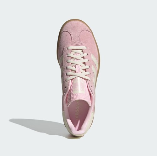 W Adidas Gazelle Bold Clear Pink / Cream White / Gold Metallic JQ7777 Women - Picture 2 of 7