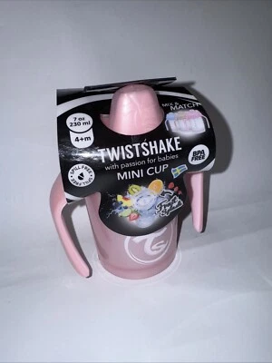 H076 - Twistshake - Schnabeltasse Trinkflasche Kinder - Perl Rosa 230ml - NEU - Bild 1 von 3