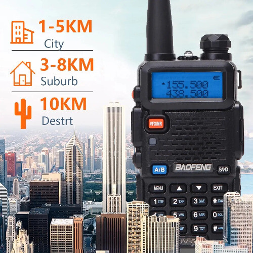 5W 8W Walkie Talkie Ham CB Radio Dwuzakresowy nadajnik-odbiornik FM VHF UHF Dwukierunkowe radio - Zdjęcie 3 z 17