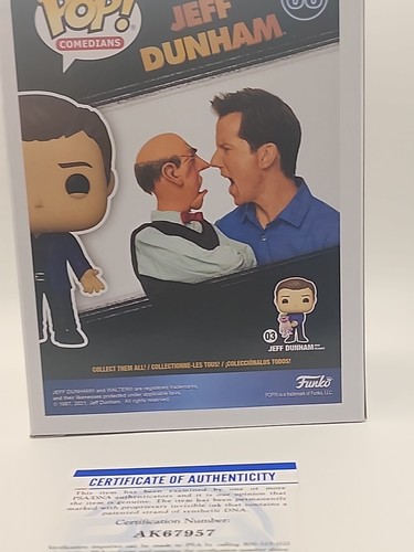 Funko Pop! Comedians #06 Jeff Dunham with Walter Autograph Signed Figure PSA New - Picture 7 of 11