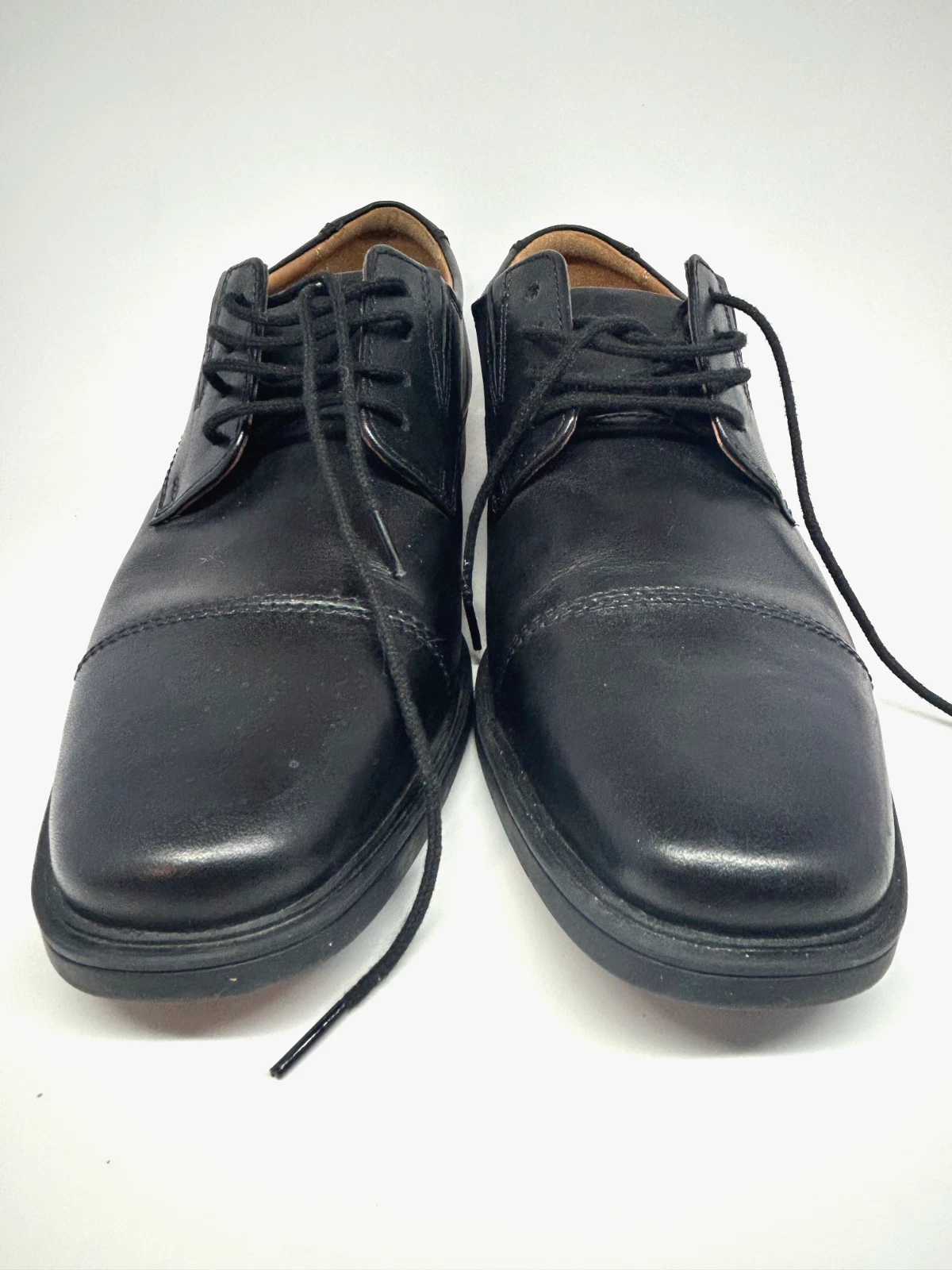 Scarpe eleganti uomo Clarks Collection punta cappuccio taglia 7 5 pelle nero