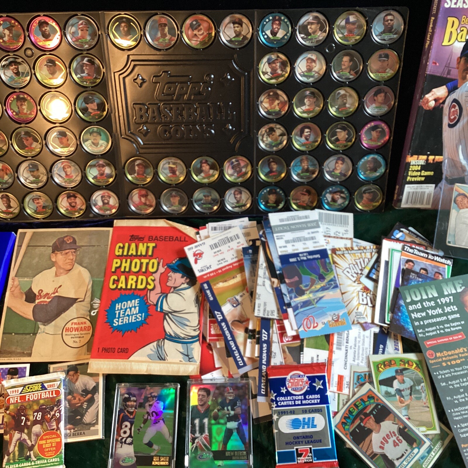 Huge All Sport Oddball Lot - Vtg, tickets, unopened packs, schedules & more