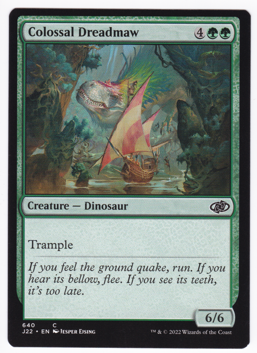 MTG Errors - Miscut - Jumpstart 2022 C Colossal Dreadmaw #640 | eBay