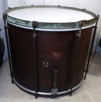 Antique Early 1920s Ludwig & Ludwig Wooden Marching Parade Snare