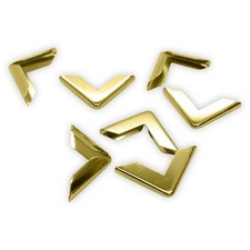 Book Corner Protectors - 16 x 16 x 3.5mm - Gold/Brass-colour - Protective Edges