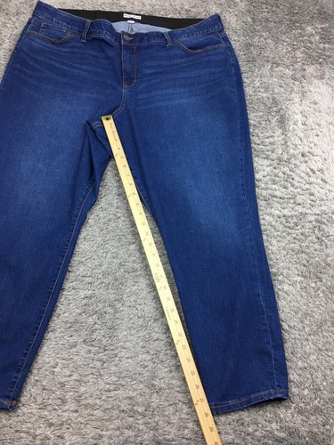 Ava & Viv Slim Leg Jeans Woman Size 24W Blue Denim Dark Wash Comfort Waist - Picture 9 of 13