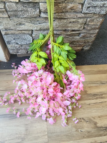 Glyzinie Blumen künstliche rosa Ranken 12 Stück von 3,5 Fuß, für Hochzeit,... - Bild 2 von 4