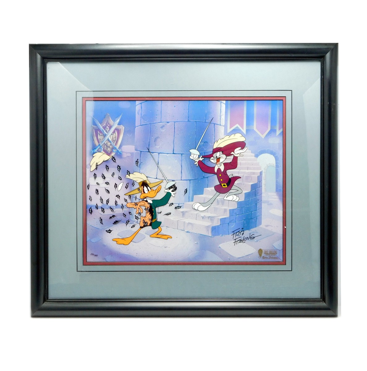 TWO MUSKETEERS Friz Freleng Cel Signed Limited Edition Cell Looney