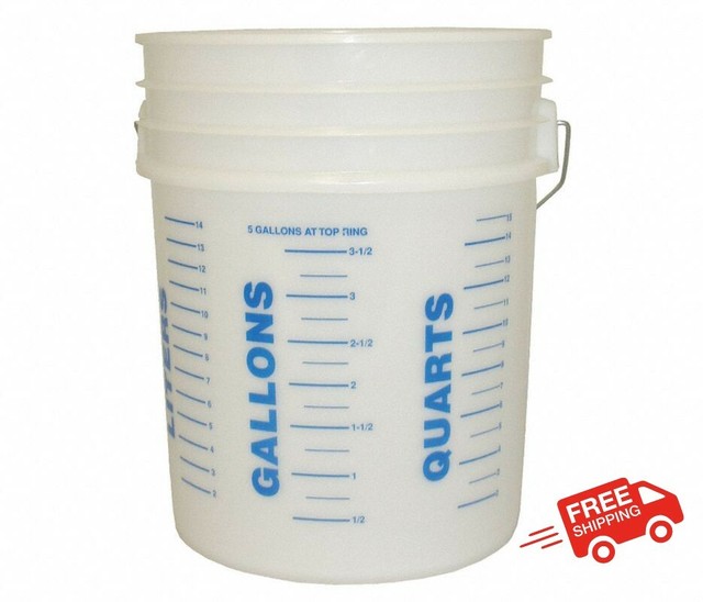Mixing Bucket 5 gal Translucent Plastic kraft tool paint epoxy glaze painting eBay