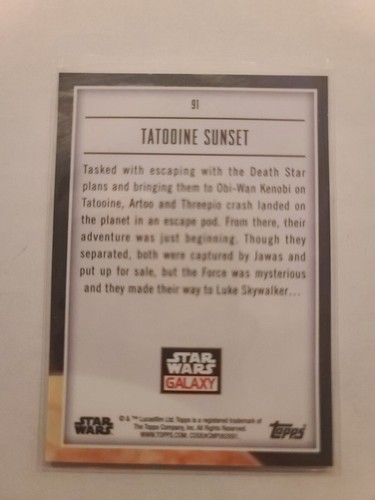 2023 Topps Chrome Star Wars Galaxy Tatooine Sunset #91 Atomic Refractor 22/150 - Picture 2 of 2
