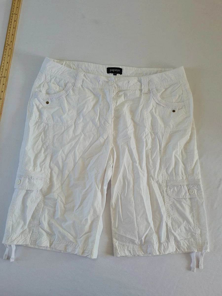 Ladies white hotsell cargo shorts