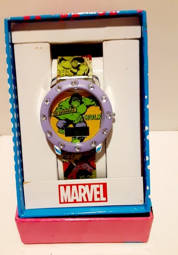 Marvel Comics Hulk Watch Digital Plastic Strap Girls Birthday Gift New - 第 5/5 張圖片