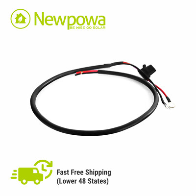 Newpowa High Quality 2ft 12AWG Copper Cable W/Ring Terminal & Fuse protection
