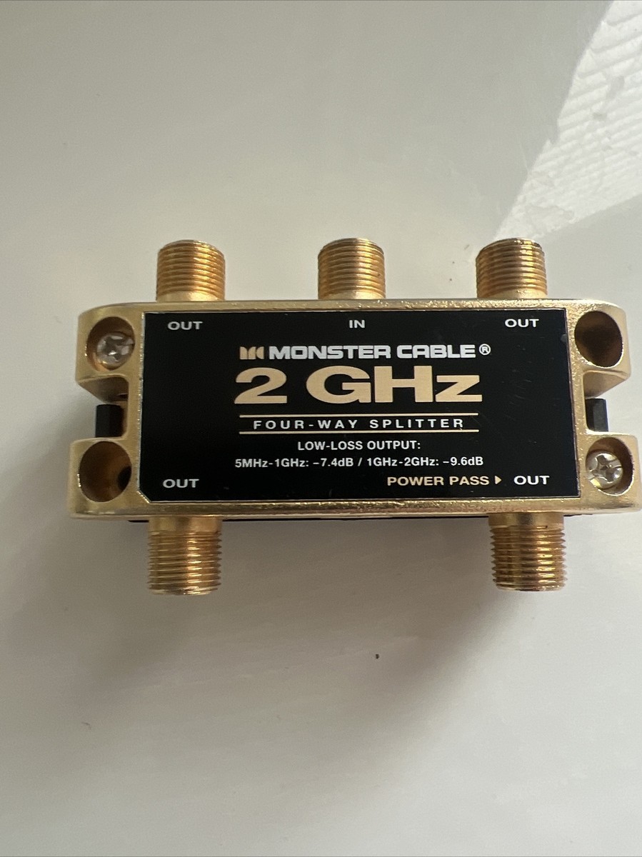 MONSTER CABLE Ultra Video Splitter 2GHz Four-Way Splitter TV Video