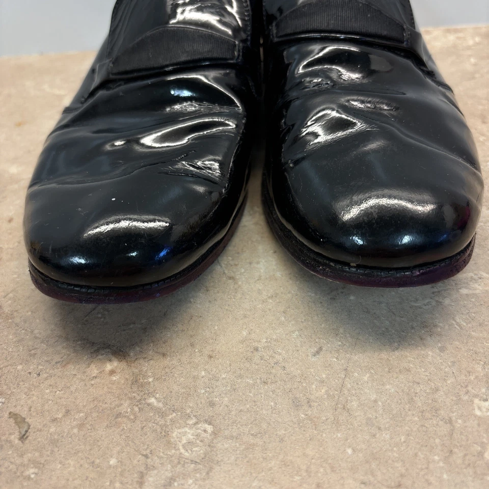 Florsheim Shoes Men 38 Penny Loafers Slip On Flats 449705 Black Patent Leather - Image 3 of 4