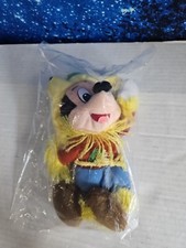 The Disney Store 8" Mini Bean Bag Plush Scarecrow Mickey Mouse New with Tags
