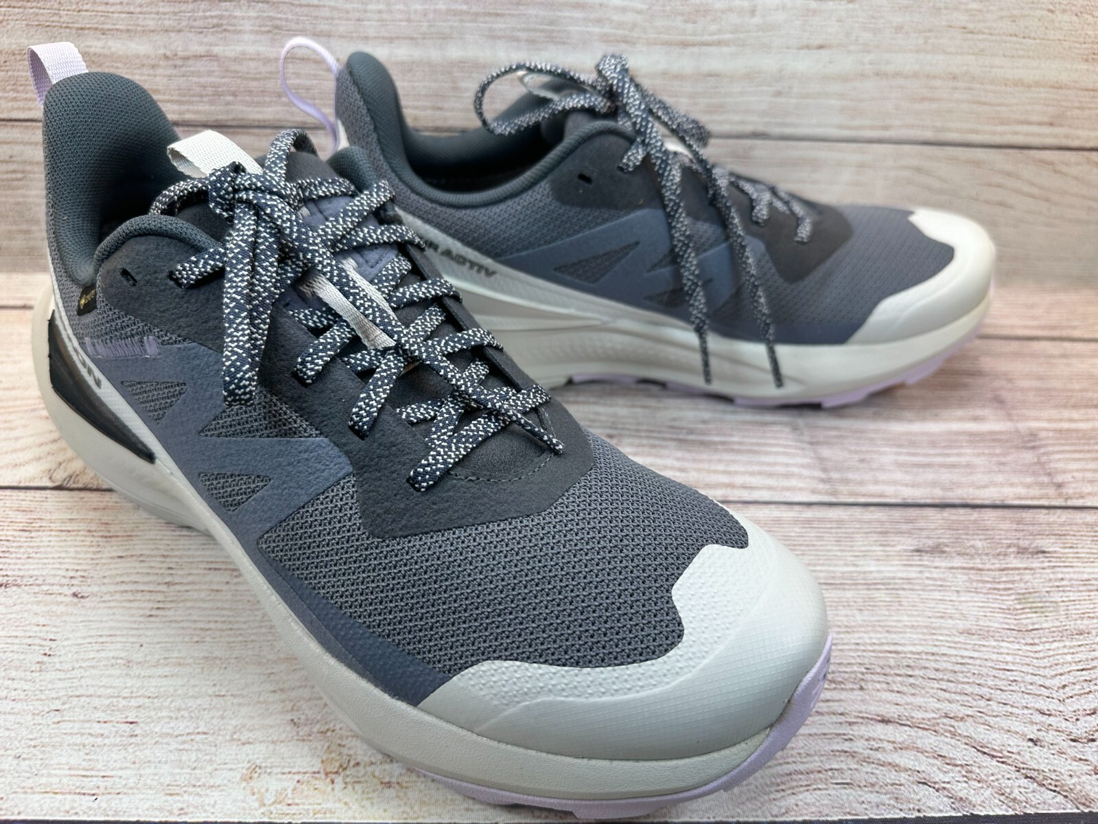 Scarpe da trekking Salomon Elixir Active GTX da donna taglia 9 India grigio inchiostro ghiaccio *PULITE