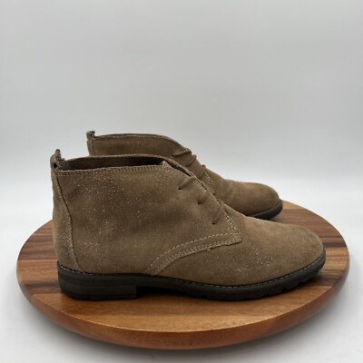 Size Bjorndal Womens Beige Suede Lace Up Chukka Boots Shoes