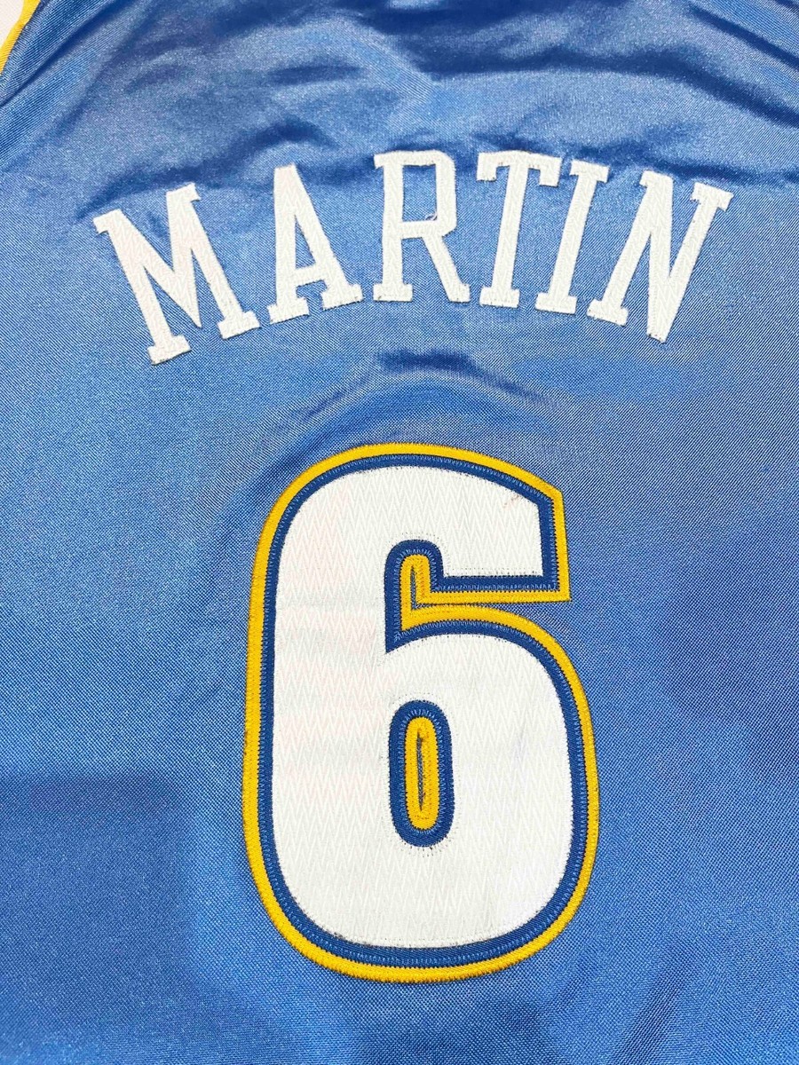 Reebok Authentic NBA Denver Nuggets MARTIN #6 Jersey Sz 52 Blue