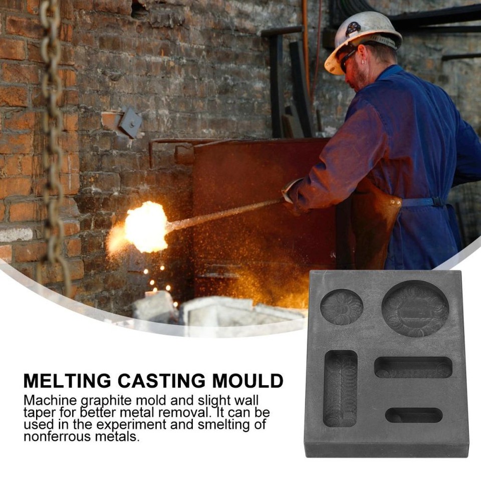 Melting Casting Mold Melted Ingot Graphite Kit Platinum for Gold and
