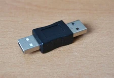 1 Pack USB 2.0 A Male to USB A Male Adapter Converter Extender Coupler