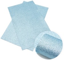Fine Blue Glitter FAUX LEATHER SHEET 8" X 12" 1054204