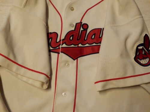 Authentic Carlos Baerga Cleveland Indians Guardians Rusell Athletic Jersey Sz 48 - Picture 3 of 5