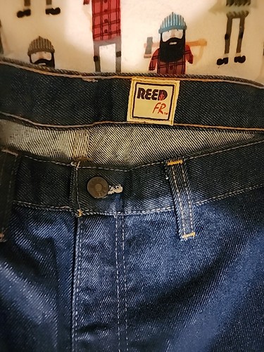 Reed FR Flame Resistant Mens 52 x 31 Blue Denim Cotton Work Jeans Cat 2 2112 - Picture 6 of 9