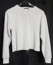Brandy Melville Henley Cropped Sweatshirt. Gray. One Size. Super Soft 