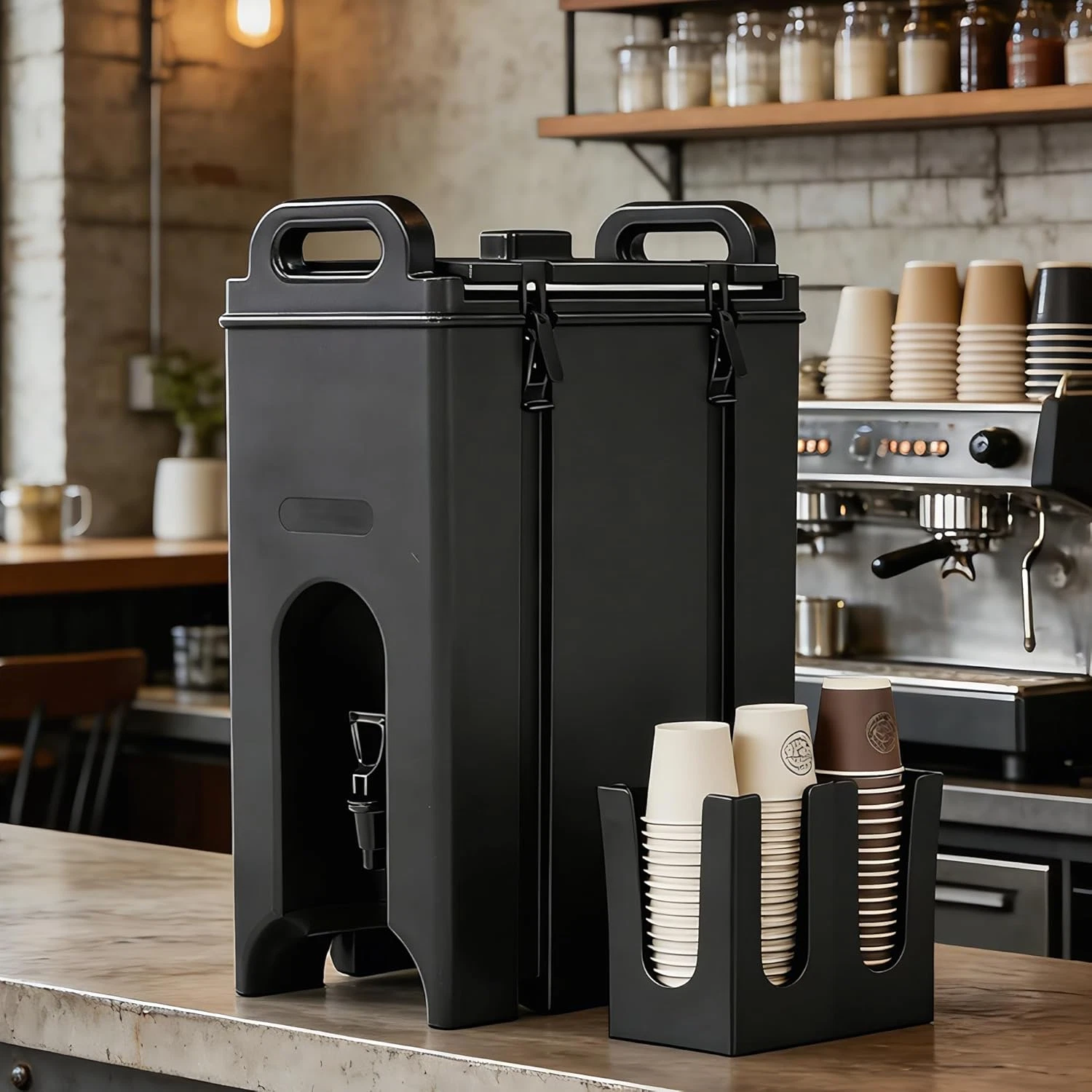 Insulated Beverage Dispenser 5 Gallon, Food-Grade LLDPE Hot and Cold Beverage Se