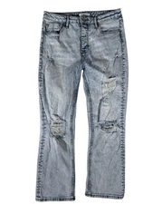 Vigoss Light Wash Stevie Straight Leg Cropped Denim Jeans Women's Size 27