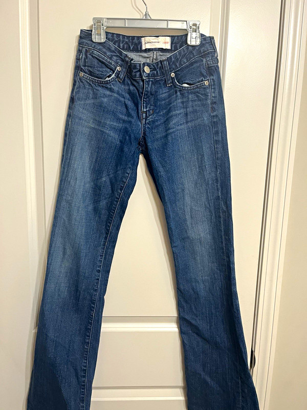 paperdenim&cloth Women’s Bootcut Low Rise Dark Wash Blue Jeans 2-KAT-56