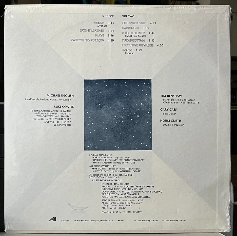 SEALED original 1976 White Wing LP on ASI • private prog-psych • Whiplash mailer - Image 2 of 3