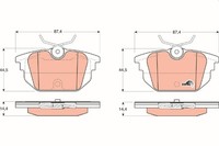 Bremsbelagsatz Scheibenbremse Cotec TRW GDB1333 FüR Punto Alfa Fiat Delta GTV 1