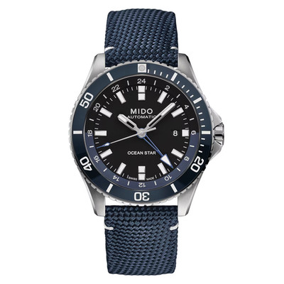 *BRAND NEW* Mido Ocean Star GMT Black Dial Leather Men's Watch M0266291705100