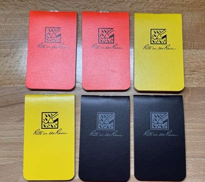 Lot Of 6 Rite in the Rain  All-Weather Pocket 2  X 3-1/2'' Book Notepad
