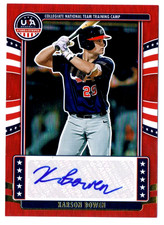 37/49 Panini 2024 USA Stars & Stripes Red Signed Autographed Auto Karson Bowen
