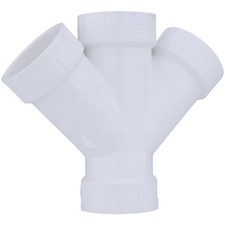 Charlotte Pipe 1-1/2 In. Schedule 40 DWV PVC Double Wye PVC 00611 0600HA