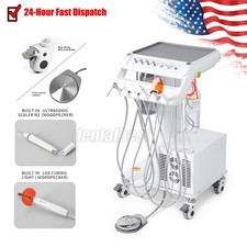 Dental mobile Delivery Unit Cart with Air Compressor ultrasonic scaler suction